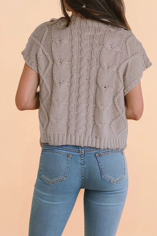 Cable Knit Satin Bowknot SPRING Sweater - Image 11
