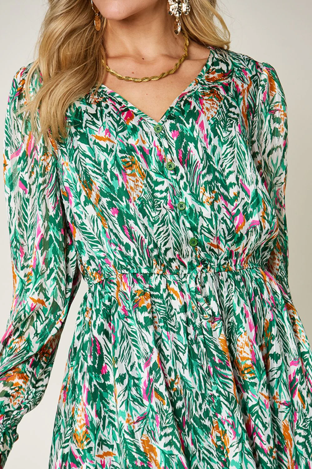 Vibrant Metallic Stripe Dress - Image 7