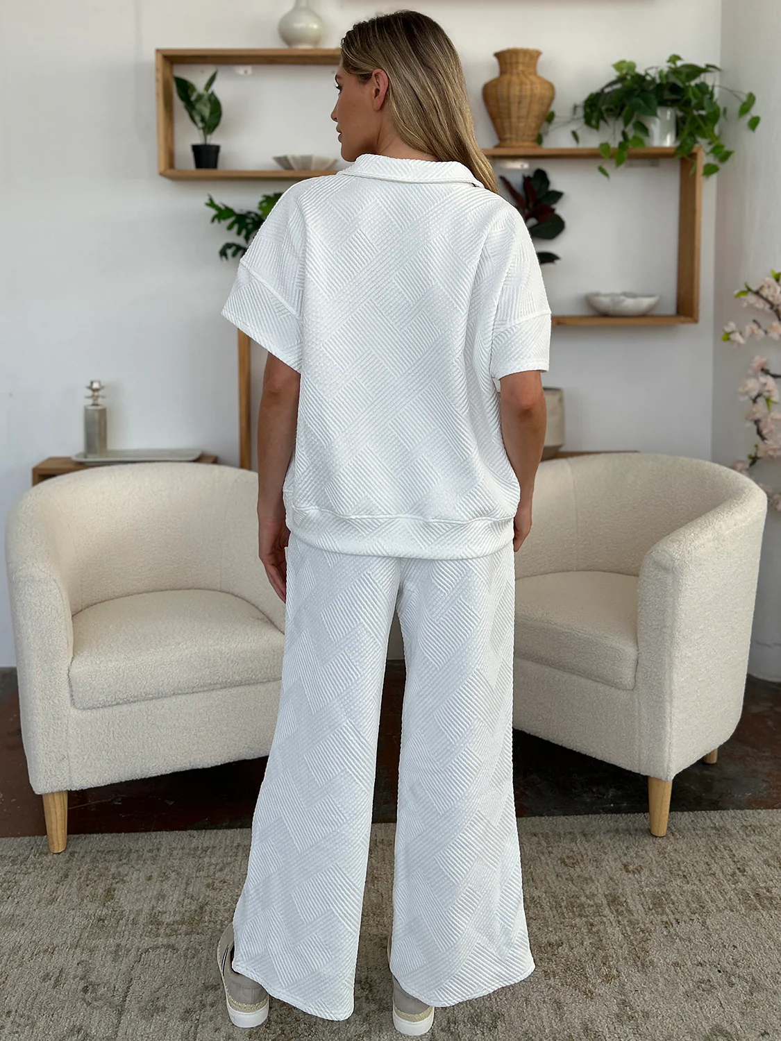 Textured Zip up Set(Multiple Colors) - Image 10