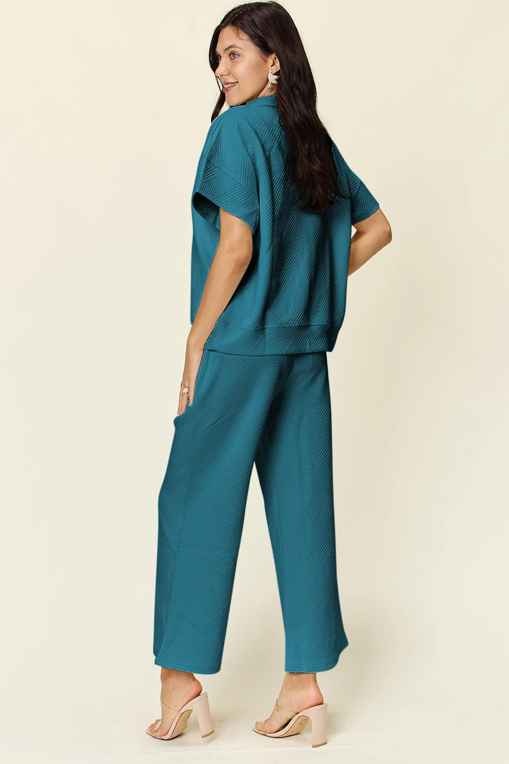 Textured Zip up Set(Multiple Colors) - Image 14