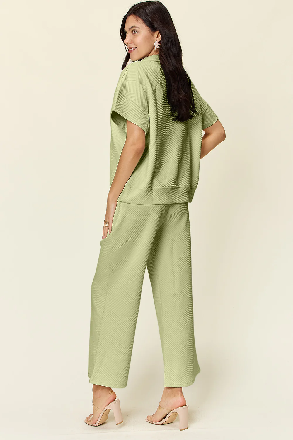 Textured Zip up Set(Multiple Colors) - Image 18