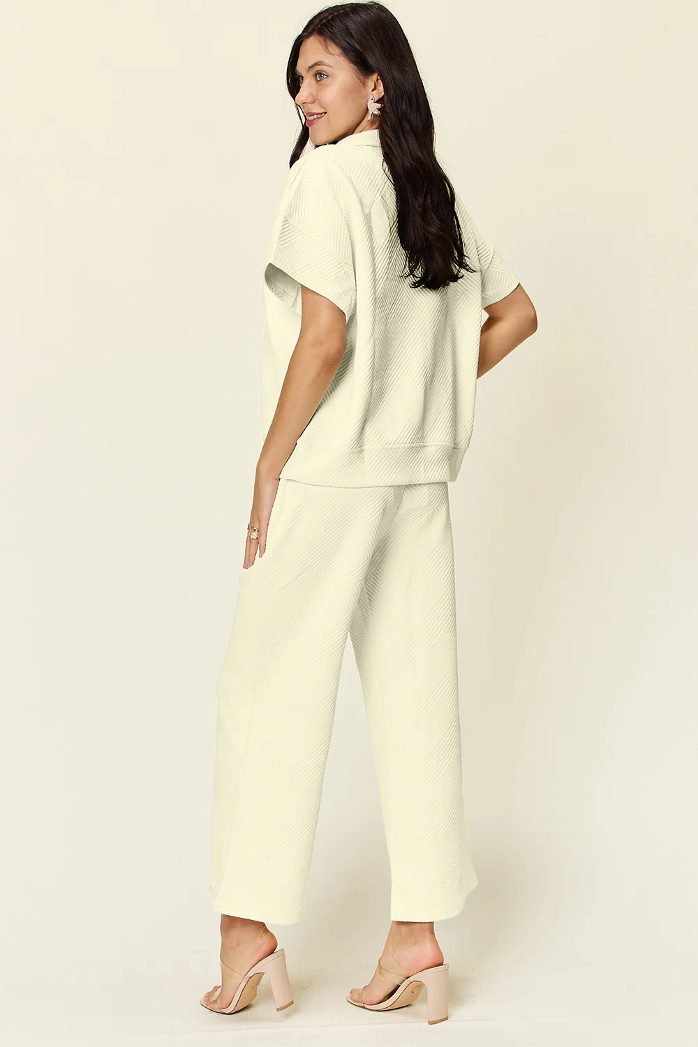 Textured Zip up Set(Multiple Colors) - Image 24