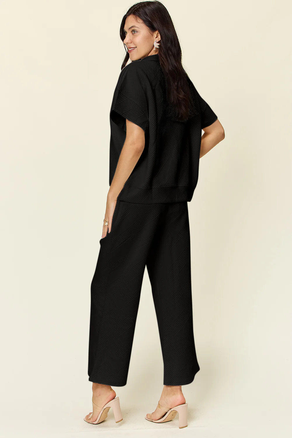 Textured Zip up Set(Multiple Colors) - Image 27