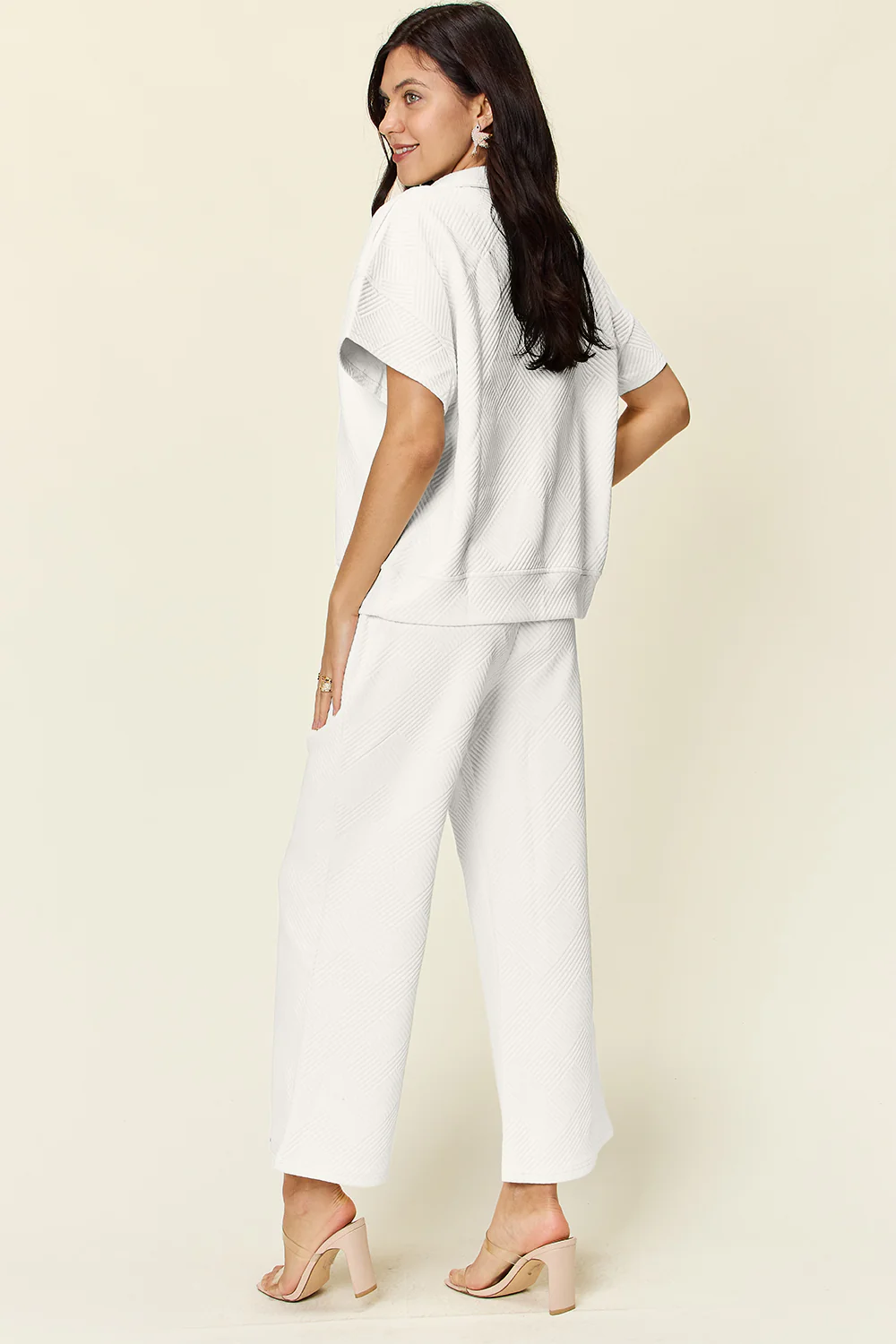 Textured Zip up Set(Multiple Colors) - Image 6