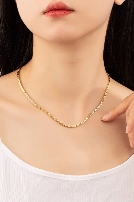 Real gold dipped braided chain necklace - Image 5