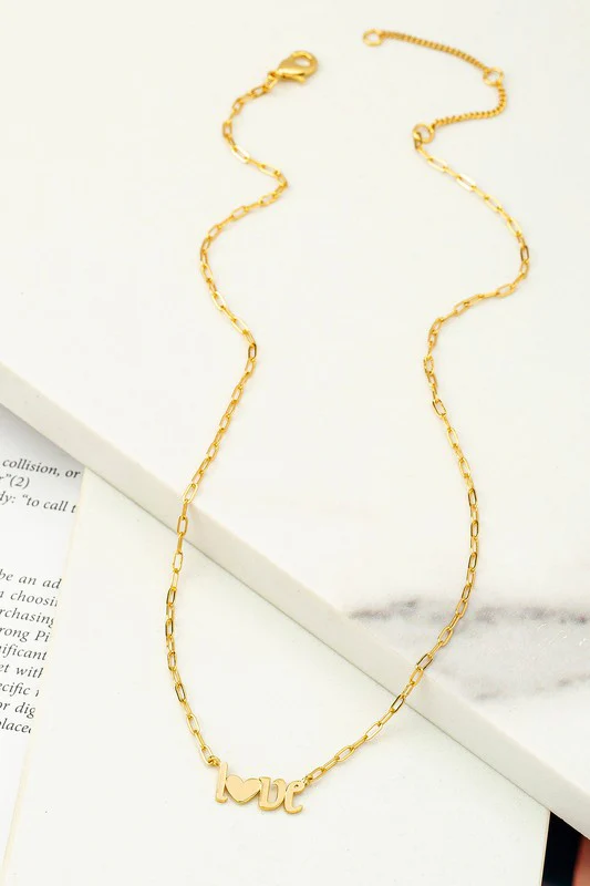 Real gold dipped love pendant necklace - Image 5